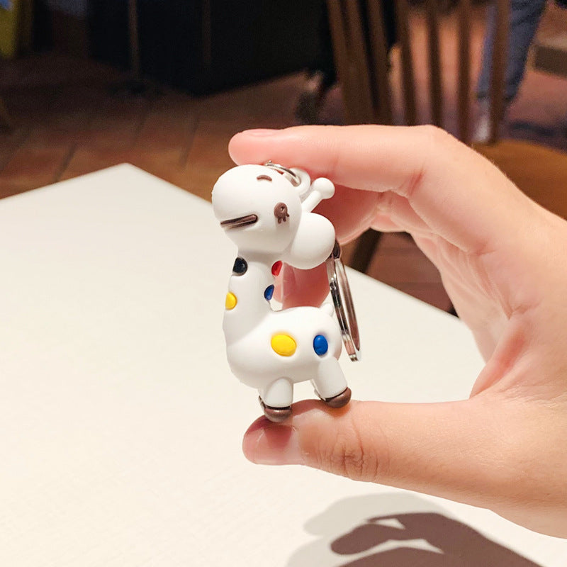 Wholesale Cartoon Cute Giraffe Silicone Keychain